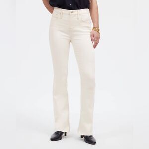 Madewell NWT Petite Kick Out Full Length Jeans Size 26P in Vintage Canvas RawHem